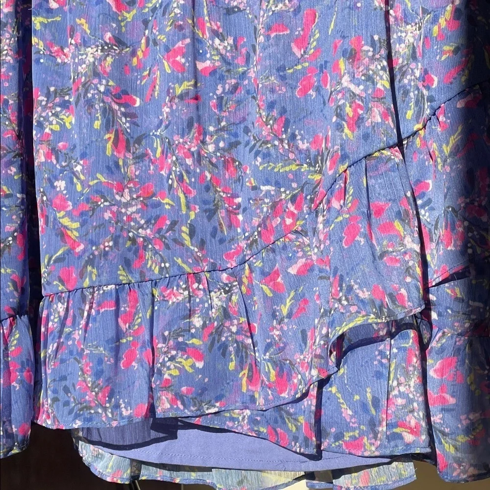 French Connection Purple and Pink Floral Mini Skirt